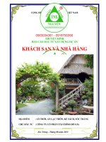 Thuyết minh Dự án Đầu tư Nhà hàng Khách sạn tại tỉnh Sóc Trăng 0903034381