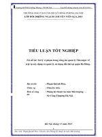 xử lý vi phạm trong công tác quản lý nhà nƣớc về trật tự xây dựng và quản lý, sử dụng đất đai tại quận hà đông  