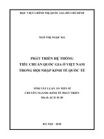 Phát triển hệ thống tiêu chuẩn quốc gia ở việt nam trong hội nhập kinh tế quốc tế tt