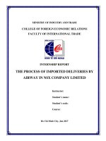 Báo cáo thực tập quá trình giao nhận hàng không tại công ty NSX