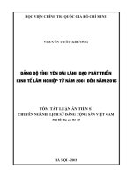 Đảng bộ tỉnh yên bái lãnh đạo phát triển kinh tế lâm nghiệp từ năm 2001 đến năm 2015 TT