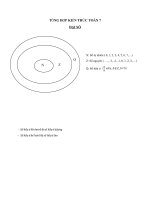 TỔNG hợp KIẾN THỨC TOÁN 7  Đại Số