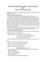 CHƯƠNG TRÌNH HỌAT ĐỘNG NGOÀI GIỜ lên lớp chủ đề Hội vui học tập