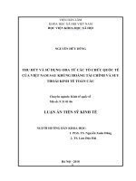 Thu hút và sử dụng ODA từ các tổ chức quốc tế của việt nam sau khủng hoảng tài chính và suy thoái kinh tế toàn cầu 