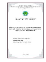 PHÂN LẬP VIRUS PRRS TỪ HUYẾT THANH HEO CON TRÊN MÔI TRƯỜNG TẾ BÀO MARC145 VÀ XÁC ĐỊNH VIRUS BẰNG KỸ THUẬT RTPCR