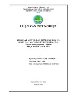 KHẢO SÁT MỘT SỐ ĐẶC ĐIỂM SINH HOÁ VÀ BƯỚC ĐẦU XÁC ĐỊNH TỶ LỆ NHIỄM CỦA Listeria monocytogenes TRONG THỰC PHẨM THỦY SẢN