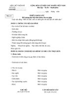 PHIẾU KHẢO SÁT Đối tượng đặc biệt khó khăn cần trợ giúp