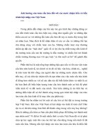 Ảnh hưởng của toàn cầu hóa đối với các nước chậm tiến và tiến trình hội nhập của việt nam