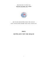 HƯỚNG DẪN VIẾT BÀI THU HOẠCH LỚP NÂNG HẠNG GV THCS THPT