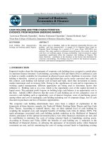 Cash holding and firm characteristics  evidence from nigerian emerging market NCT lawrencia olatunde ogundipe1, sunday emmanuel ogundipe1, samuel kehinde ajao
