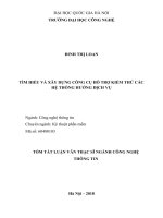 TÌM HIỂU và xây DỰNG CÔNG cụ hỗ TRỢ KIỂM THỬ CÁCHỆ THỐNG HƯỚNG DỊCH vụ tt 