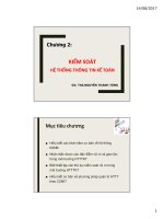 Slide bài giảng môn Hệ thống thông tin kế toán: tổ chức hệ thống kiểm soát nội bộ