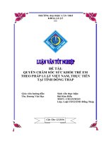 quyền của trẻ em theo pháp luật Việt Nam