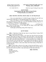 QUYẾT ĐỊNH Thành lập Ban biên tập Quản trị trang Website Trường trung học cơ sở Thạnh Lợi