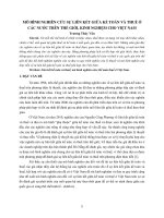 MÔ HÌNH NGHIÊN cứu sự LIÊN kết GIỮA kế TOÁN và THUẾ ở các nước TRÊN THẾ GIỚI, KINH NGHIỆM CHO VIỆT NAM (tt) 