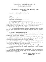 BẢNG ĐĂNG KÝ XÂY DỰNG CỘNG ĐỒNG HỌC TẬP NĂM 2018