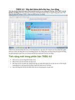 Phần mềm xếp thời khóa biểu cho các trường Đại học, Cao đẳng  TKBU 4