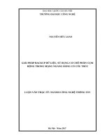 Giải pháp backup dữ liệu, sử dụng cơ chế phân cụm động trong mạng ngang hàng có cấu trúc 