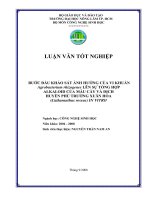 BƯỚC ĐẦU KHẢO SÁT ẢNH HƯỞNG CỦA VI KHUẨN Agrobacterium rhizogenes LÊN SỰ TỔNG HỢP ALKALOID CỦA MẪU CẤY VÀ DỊCH HUYỀN PHÙ TRƯỜNG XUÂN HOA (Catharanthus roseus) IN VITRO