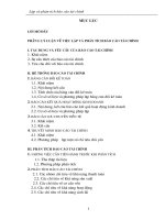 Thực trạng và phương hướng hoàn thiện lập và phân tích báo cáo tài chính