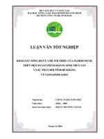 KHẢO SÁT NỒNG ĐỘ ỨC CHẾ TỐI THIỂU CỦA FLORFENICOL TRÊN MỘT SỐ SẢN PHẨM KHÁNG SINH THỦY SẢN VÀ SỰ THAY ĐỔI TÍNH ĐỀ KHÁNG CỦA Edwardsiella ictaluri