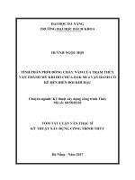 Tính phân phối dòng chảy năm của trạm thủy văn thành mỹ khi hồ chứa đắk mi 4 vận hành có kể đến biến đổi khí hậu