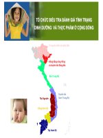 TỔ CHỨC ĐIỀU TRA ĐÁNH GIÁ TÌNH TRẠNG DINH DƯỠNG VÀ THỰC PHẨM Ở CỘNG ĐỒNG