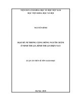 Đạo bà ni trong cộng đồng người chăm ở ninh thuận, bình thuận hiện nay