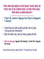 TÌNH HÌNH SÂU BỆNH VÀ SỬ DỤNG THUỐC BẢO VỆ THỰC VẬT Ở XÃ CHIỀNG KHOI, HUYỆN YÊN CHÂU, TỈNH SƠN LA NĂM 2008-2011