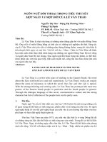 Ngôn ngữ đối thoại trong tiểu thuyết một ngày và một đời của lê văn thảo