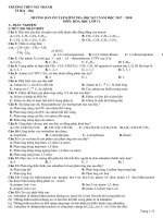 on tap mon hoa hoc 11 thpt nui thanh