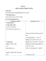 Giáo án Toán 4 chương 2 bài 1: Thực hành vẽ hình vuông
