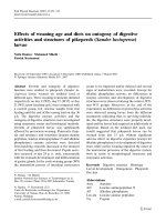 2007 effects of weaning age and diets on ontogeny of digestive activities and structures of pikeperch  sander lucioperca  larvae 