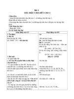 Giáo án Toán 4 chương 3 bài 1: Dấu hiệu chia hết cho 2