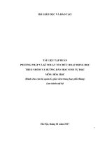 TÀI LIỆU TẬP HUẤN PHƯƠNG PHÁP VÀ KĨ THUẬT TỔ CHỨC HOẠT ĐỘNG HỌC THEO NHÓM VÀ HƯỚNG DẪN HỌC SINH TỰ HỌC