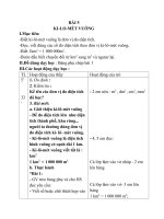 Giáo án Toán 4 chương 3 bài 1: Ki lô mét vuông 