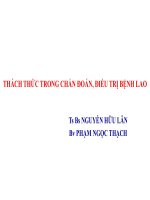 THÁCH THỨC TRONG CHẨN ĐOÁN, ĐIỀU TRỊ BỆNH LAO- Ts Bs NGUYỄN HỮU LÂN