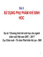 Dự án “Chương trình khí sinh học cho ngành chăn nuôi Việt nam 2007 – 2011” Cục Chăn nuôi - Tổ chức Phát triển Hà Lan