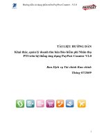 TÀI LIỆU HƯỚNG DẪN Khai thác, quản lý doanh thu bán Bảo hiểm phi Nhân thọ PTI trên hệ thống ứng dụng PayPost Counter V2.0