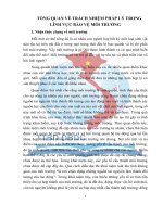 TỔNG QUAN VỀ TRÁCH NHIỆM PHÁP LÝ TRONG LĨNH VỰC BẢO VỆ MÔI TRƯỜNG