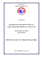 Bảo hộ sáng chế trong lĩnh vực dược phẩm theo pháp luật việt nam (tt) 