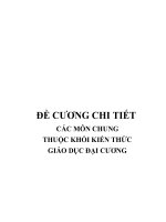 Đề cương chi tiết chương trình đào tạo Y Đa Khoa Trường Đại Học Tân Tạo
