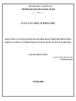 Phân tích và xây dựng một số giải pháp hoàn thiện hệ thống phân phối của công ty cổ phần hàng gia dụng quốc tế ( ICP) tại miền bắc 