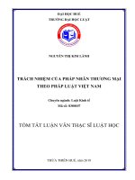 Trách nhiệm của pháp nhân thương mại theo pháp luật việt nam (tt) 