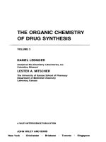 The organic chemistry of drug synthesis   lednicer  mitscher vol 3 1984 