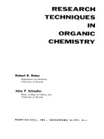Research techniques in organic chemistry   bates  schaefer 