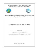 Khung chính sách tái định cƣ (RPF) Dự án Hiện đại hóa ngành Lâm nghiệp và tang cƣờng tính chống chịu vùng ven biển