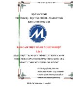 Đề tài “THỰC TRẠNG QUY TRÌNH XUẤT KHẨU CAO SU THIÊN NHIÊN SANG THỊ TRƯỜNG TRUNG QUỐC của CÔNG TY TNHH MTV SXTM LINH HƯƠNG”