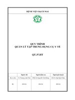 QUY TRÌNH QUẢN LÝ TẬP TRUNG DỤNG CỤ Y TẾ