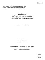 BÁO CÁO TỔNG KẾT NGHIÊN CỨU QUẢN LÝ MÔI TRƯỜNG NƯỚC CÁC LƯU VỰC SÔNG VIỆT NAM
